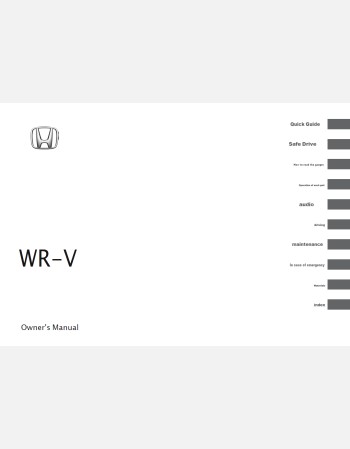 honda wr-v 2024-2025 owners manual in english (jdm)